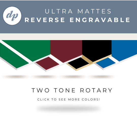 Rowmark Ultra Mattes Reverse Engravable | Rotary Two-Tone Acrylic Sheet