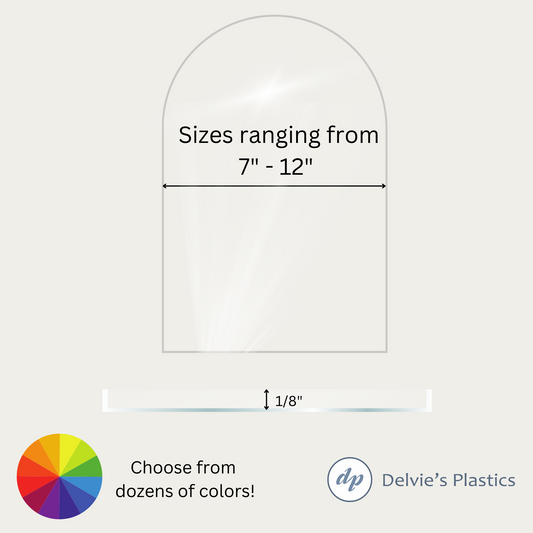 13" - 16" Arches | Laser Cut Color Acrylic Blank Arches