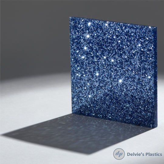 Galaxy Blue Glitter Acrylic Sheet