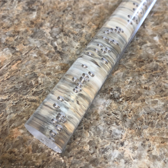 Clear Bubble Round Extruded Acrylic Rod