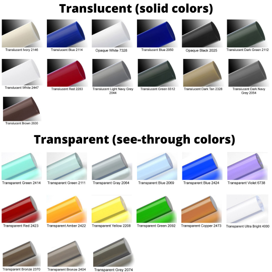 Transparent Color Cast Acrylic Rod