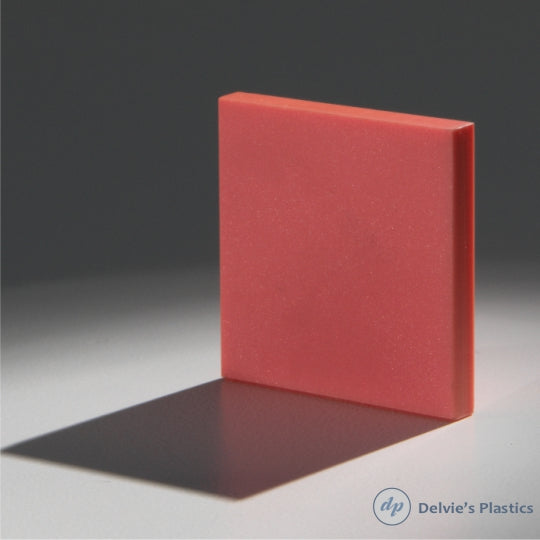 Coral Red Pastel Cast Acrylic Sheet