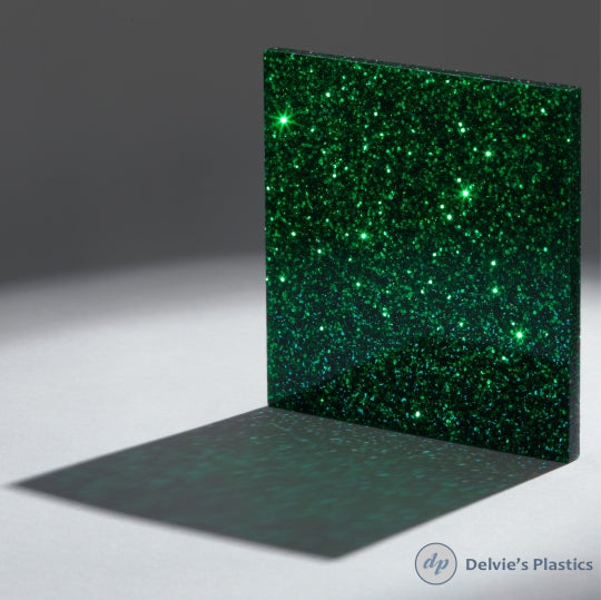 Ivy Green Glitter Acrylic Sheet