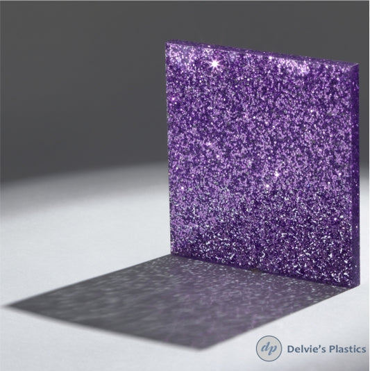 Lavender Glitter Acrylic Sheet